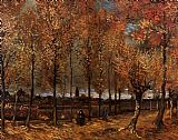 Poplars Canvas Paintings - Lane with Poplars